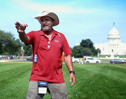 Ron Counts in front of the Capitol building