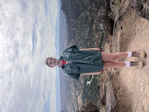 Hannah on a mountain