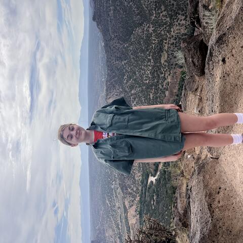 Hannah on a mountain
