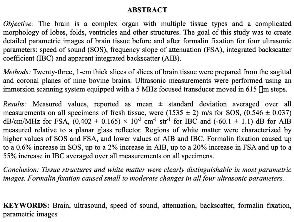 Abstract of a paper