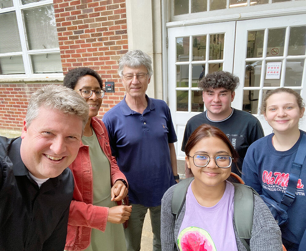 A group of six people